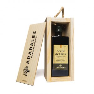 Estuche individual Aceite de Oliva Virgen Extra Arabález. Variedad Cornicabra 500ml.