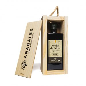 Estuche individual Aceite de Oliva Virgen Extra Arabález. Variedad Picual 500ml.