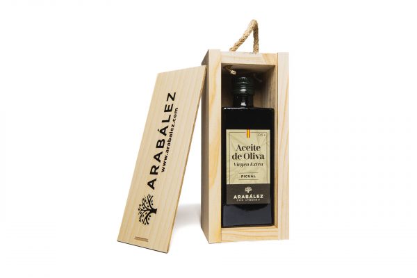 Estuche individual Aceite de Oliva Virgen Extra Arabález. Variedad Picual 500ml.