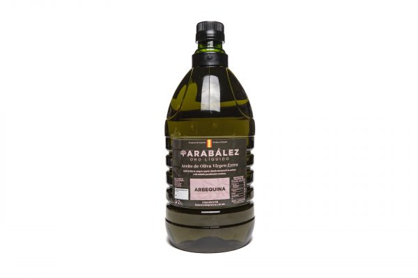 Garrafa de aceite de Oliva Virgen Extra Arabález. Variedad Arbequina 2L.
