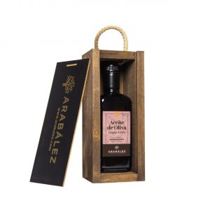 Estuche individual (madera oscura) Aceite de Oliva Virgen Extra Arabález. Variedad Arbequina 500ml. (copia)
