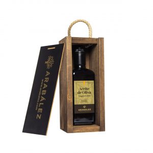 Estuche individual (madera oscura) Aceite de Oliva Virgen Extra Arabález. Variedad Picual 500ml. (copia)