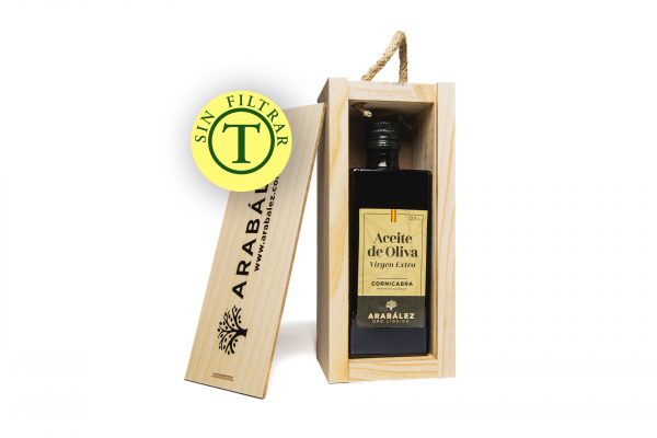 Estuche individual Aceite de Oliva Virgen Extra Arabález. Variedad Cornicabra 500ml. SIN FILTRAR