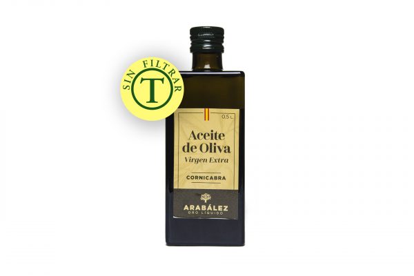Aceite de Oliva Virgen Extra Arabález. Variedad Cornicabra 500ml. SIN FILTRAR