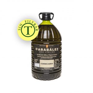 Garrafa de aceite de Oliva Virgen Extra Arabález. Variedad Cornicabra SIN FILTRAR 5L.